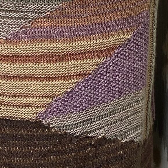 Ralph Lauren Pastel Painted Desert Serape One Shoulder Hand-Knit Dress - Picture 7 of 16
